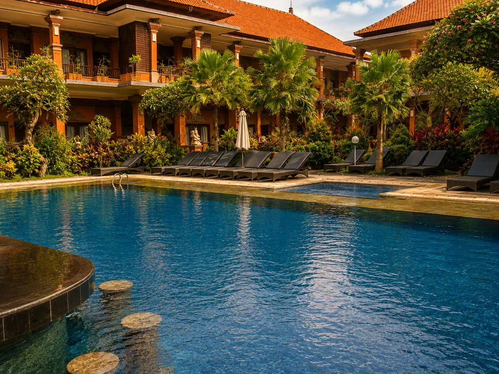 Three Swimming Pools at Swastika Bungalows