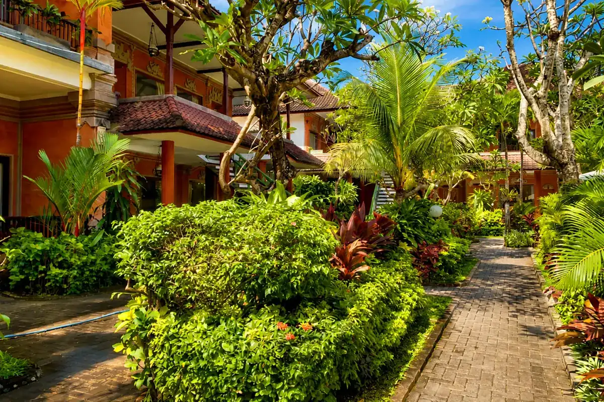 Tropical gardens at Swastika Bungalows Sanur Bali