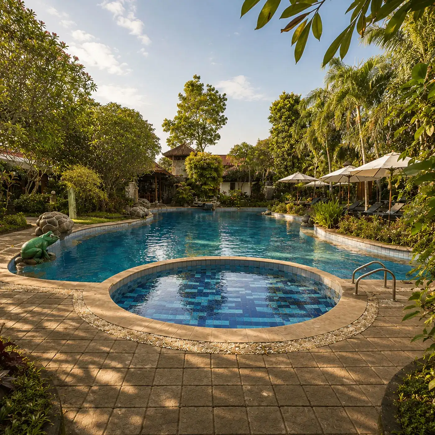 Main Resort swimming pool at Swastika Bungalows Sanur Bali