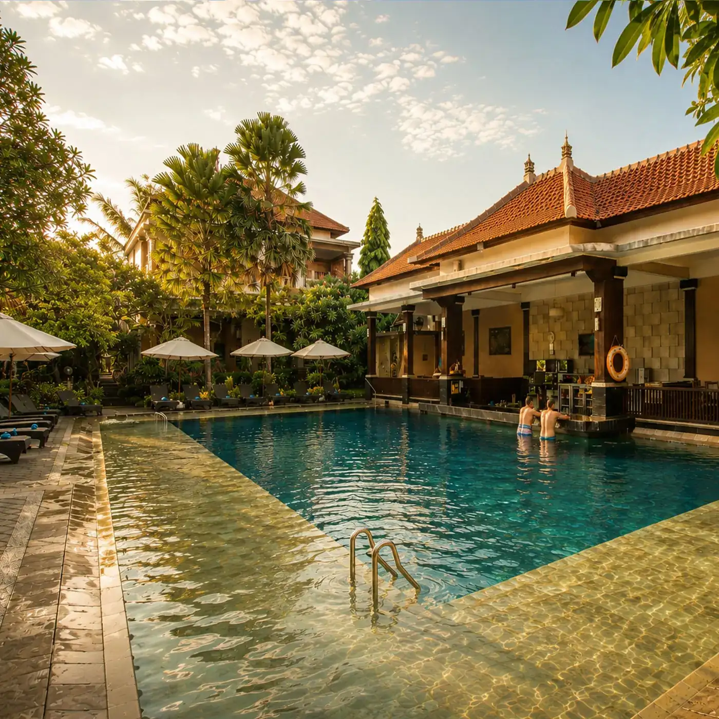 Relaxation swimming pool at Swastika Bungalows Sanur Bali